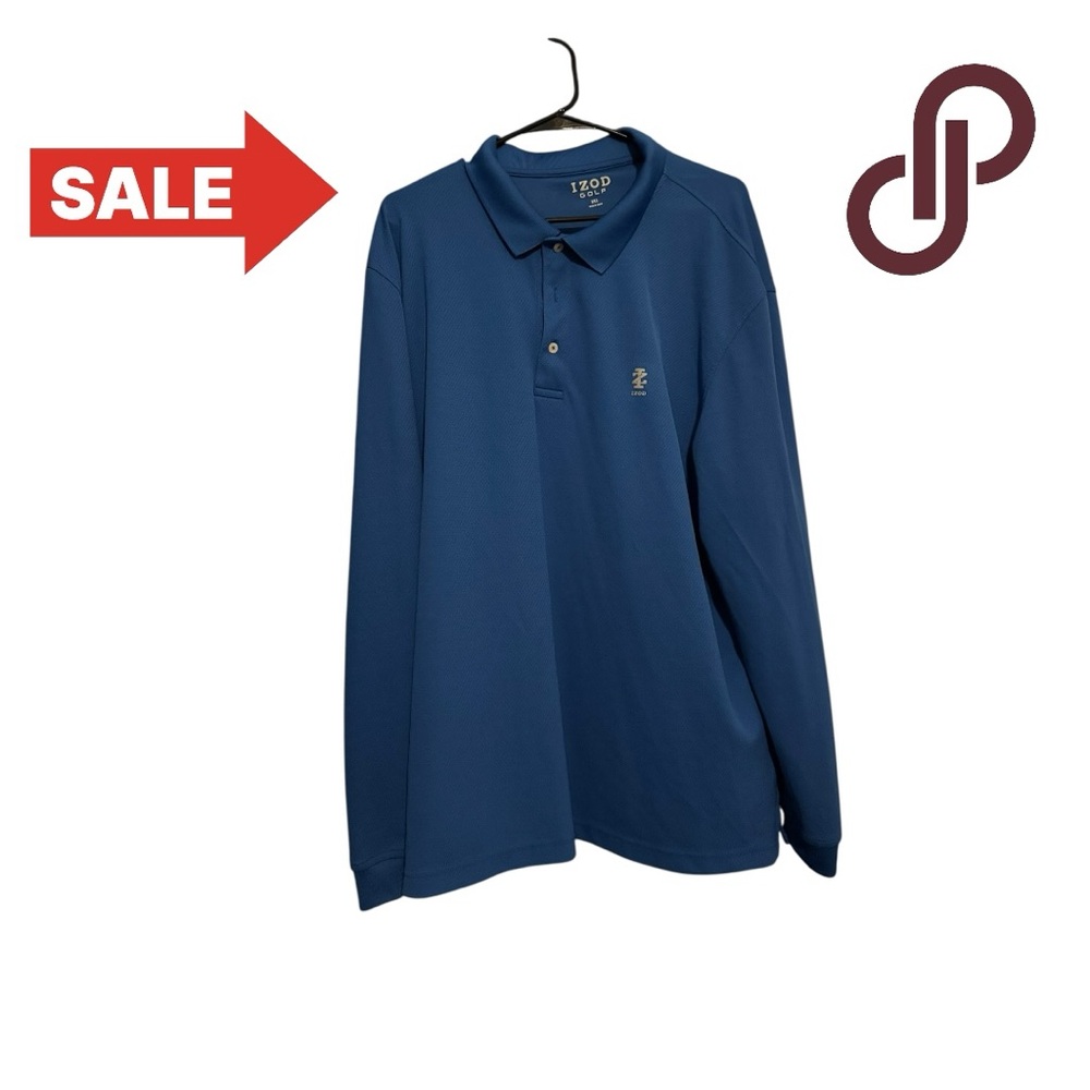Izod Blue Polo Shirt Casual Comfort